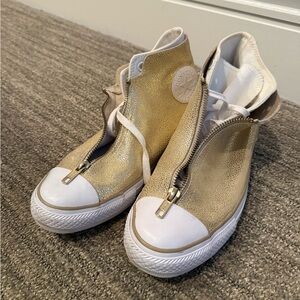 Gold High Top Converse